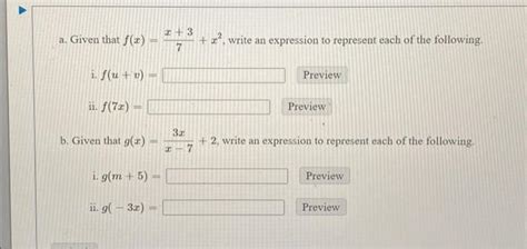 Solved A Given That F X 7x 3 X2 Write An Expression To