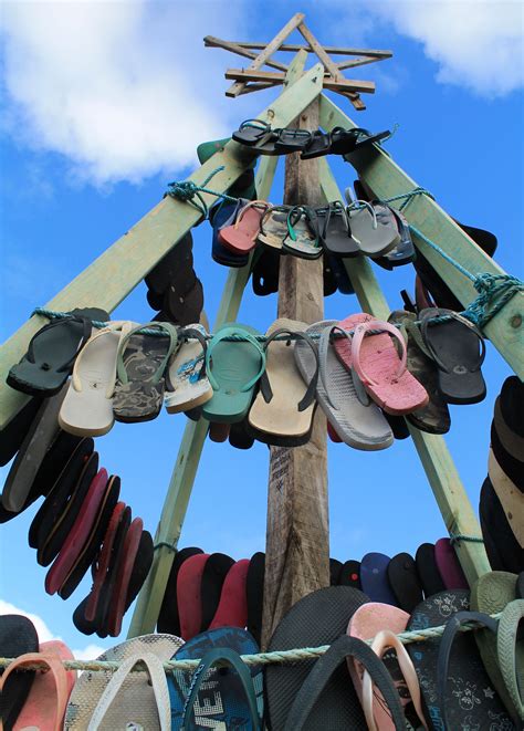 An Aussie Christmas Tree Decorated In Thongs Flip Flops Port Macquarie Nsw Christmas In