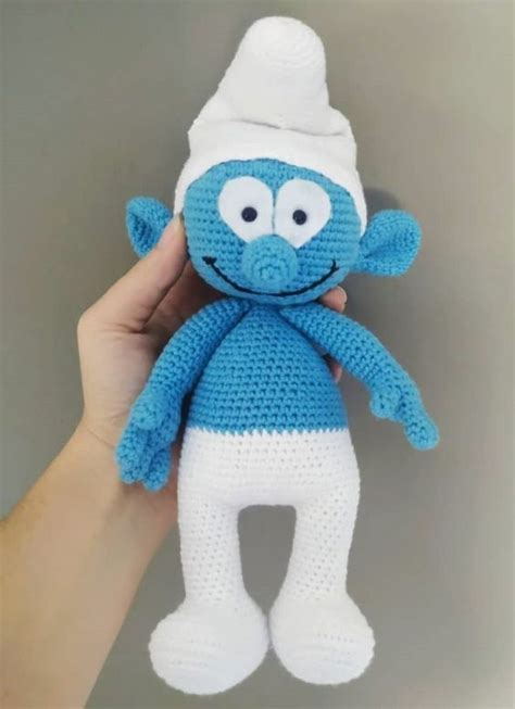 Cute Smurf Free Crochet Pattern Amigurumi Stickning Och Virkning