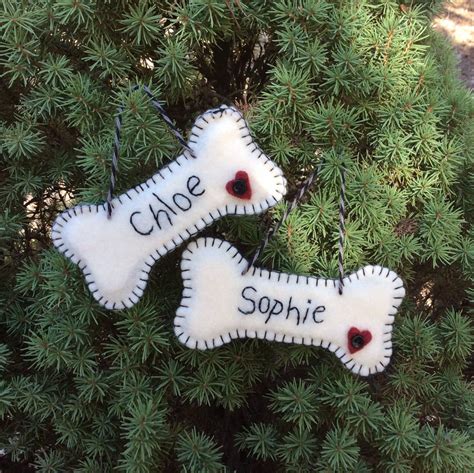 Personalized Dog Ornament Etsy Diy Felt Christmas Ornaments Dog