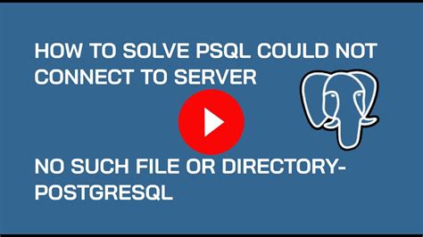 How To Solve Psql Could Not Connect To Server No Such File Or Directory