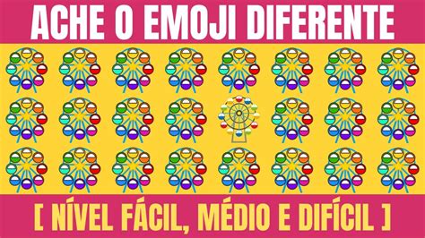 Ache o EMOJI Diferente Nível Fácil Médio e Difícil Encontre o