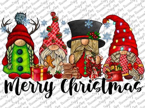 Christmas Gnomes Png Christmas Gnomegnome Pngdigital Etsy