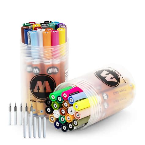 Kit Deluxe 40 Marqueurs Acrylique Molotow One4all 2mm 127HS Urban