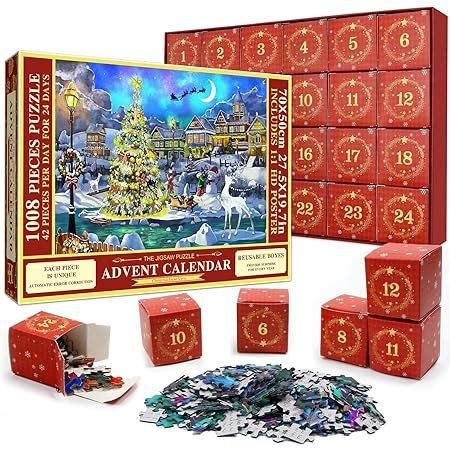 Pukamam Adventskalender Puzzle Erwachsene Teile Weihnachten