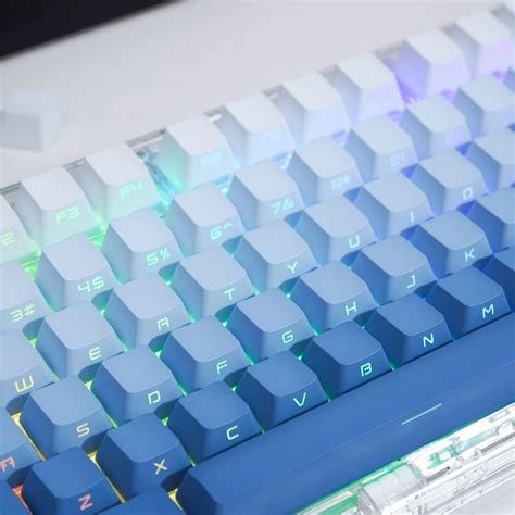 Mintcaps PBT Doubleshot Teclas Retroiluminadas De Color Azul