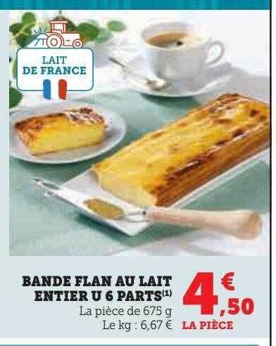 Promo Bande Flan Au Lait Entier U Parts Chez Hyper U