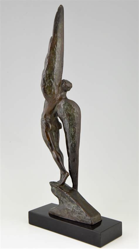 Art Deco Bronze Sculpture Icarus Deconamic