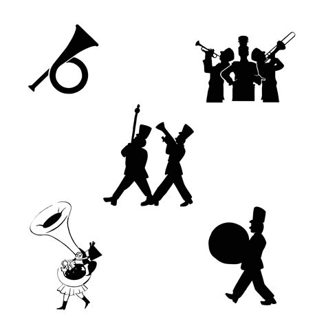 Marching Band Svg Bundle Marching Band Clipart For Cricut Band Vector