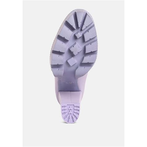 Corinne Lilac Chain Embellished Chunky Loafers Rag And Co Wolf And Badger