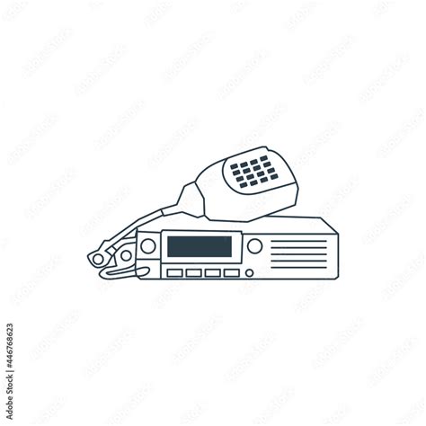 Ham Radio Line Icon Stock illustration. Amateur Radio Vector Line art ...