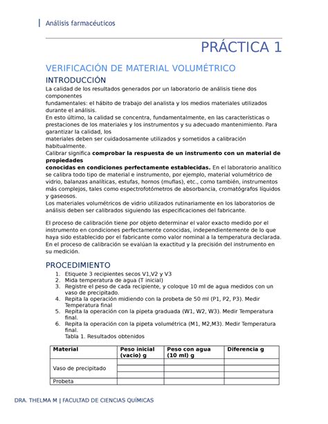 Práctica 1 ni idea la vdd PRÁCTICA 1 VERIFICACIÓN DE MATERIAL