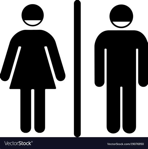 Male And Female Toilet Royalty Free Vector Image