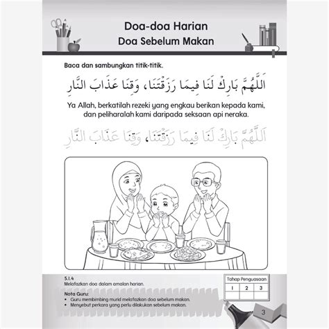 Kerja Mewarna Pra Sekolah Doa Makan