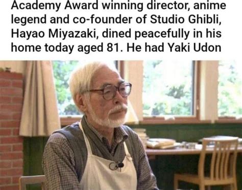 Academy Award Winning Director Anime Legend And Co Founder Of Studio