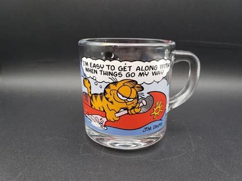 Garfield Mug From Mcdonalds By Anchor Hocking 1970 S Etsy Mugs