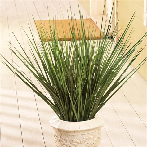 Faux Decorative Grass Bushes - Set of 3 | Collections Etc.