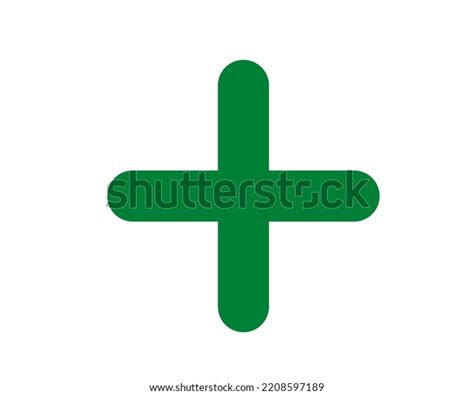 Green Positive Sign Transparent Backgroung Stock Illustration