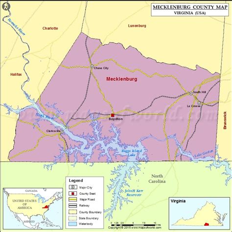 Mecklenburg County Map Virginia