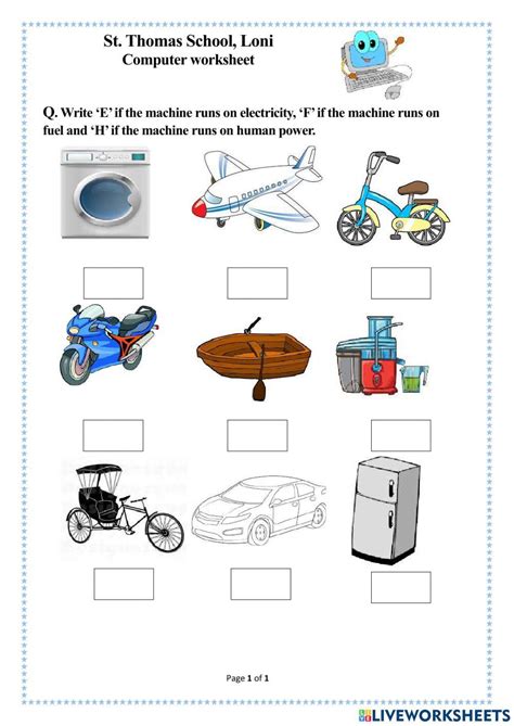 Machine Types 1020157 Rooheewalia Live Worksheets