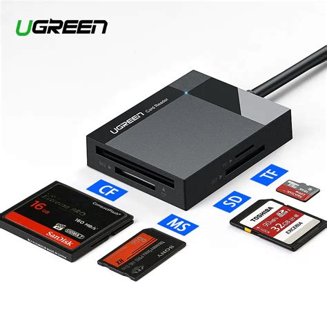 Ugreen Card Reader Usb 3 0 All In One Sd Micro Sd Tf Cf Ms Compact Flash Smart Memory Card