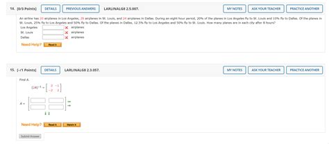 Solved Points Details Previous Answers Larlinalg Chegg