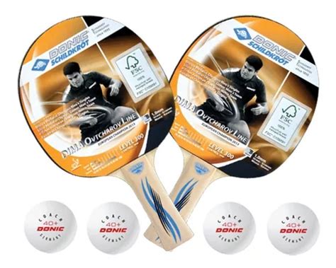 Pack 2 Raquetas Donic 4 Pelotas De Ping Pong Tenis De Mesa Envío Gratis