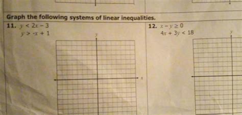 [answered] Graph The Following Systems Of Linear Inequalities 11 Y 2x 3