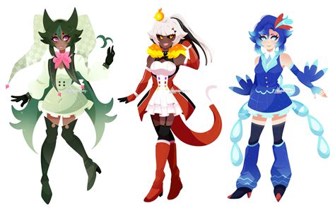 Pokemon Gijinka Adopts Closed By Eeluminighty On Deviantart