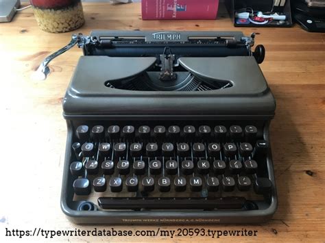 Triumph Durabel On The Typewriter Database