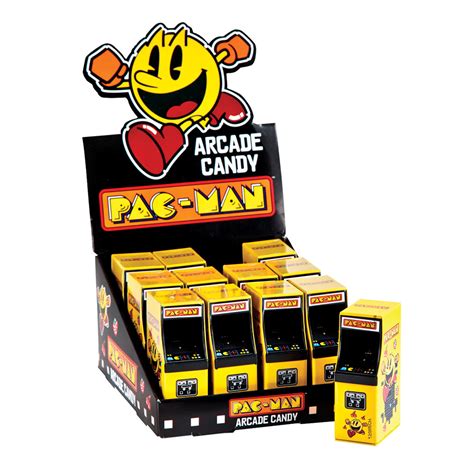 Pac Man Arcade Strawberry Candies 06 Oz Tin Nassau Candy