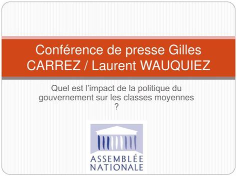 PPT Conférence de presse Gilles CARREZ Laurent WAUQUIEZ PowerPoint