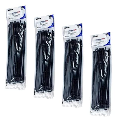 Precintos Plasticos Hellerman Tyton 100x2 5mm Negro Pack X4