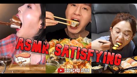 Mukbang Compilation Sushi Sashimi Salmon Asmr No Talking 🦐 Mukbangs