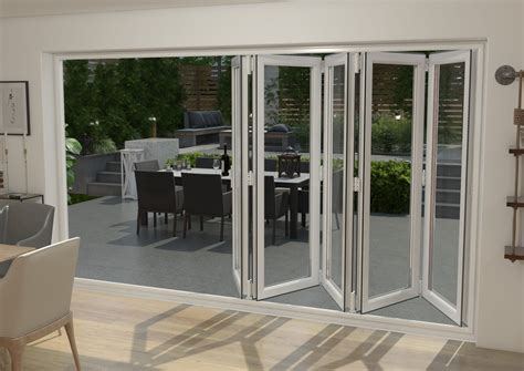 White 3000mm Upvc Bi Fold Door Open Out 5l Upvc Bifold Door