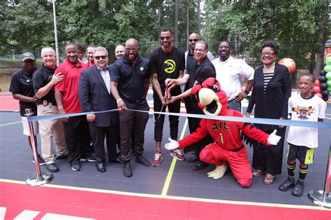 Atlanta Hawks Fulton County Dedicate New Basketball Court At