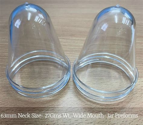 Transparent Wide Mouth 63 Mm 27 Gms Pet Jar Preform For FMCG At Best