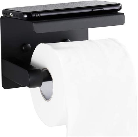 Self Adhesive Toilet Paper Holder With Phone Shelf Sus 304