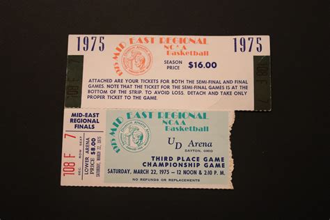 Indiana Hoosiers Basketball Ticket Stubs — The General's Assembly ...