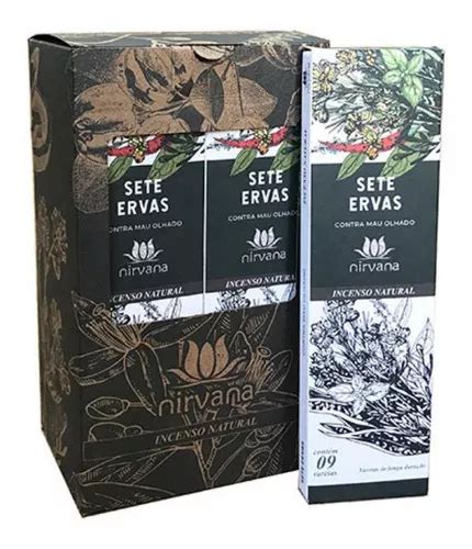 Varilla Nirvana Incenso Fragancia Siete Hierbas X 9 Unidades 300g