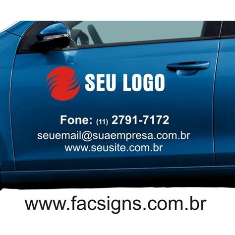 Adesivo Para Porta De Carro X Cm Logo Em Recorte At Cores