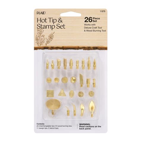 Plaid Decorative Wood Burning Tool Tip Set 26 Pieces Walmart