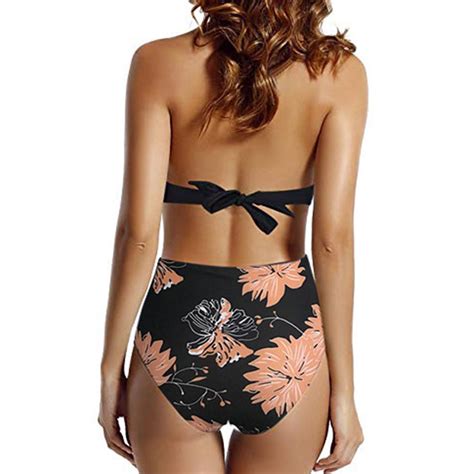 Buy Women Floral Print Bikini Set Swimming Two Piece Swimsuits Swimwear