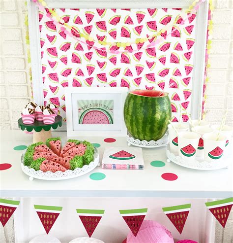 Watermelon party table ideas and recipes-by Giggle Living