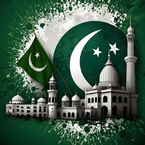 Happy Independence Day Pakistan Premium Ai Generated Image