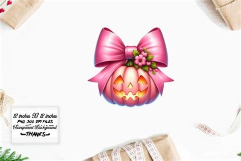 Pink Coquette Bow Pumpkin Halloween Png Graphic By T Shirt Design