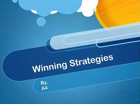 Ppt Winning Strategies Powerpoint Presentation Free Download Id