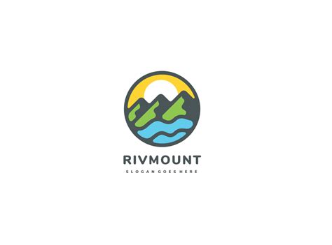 Mountain River Logo by 3ab2ou on Dribbble