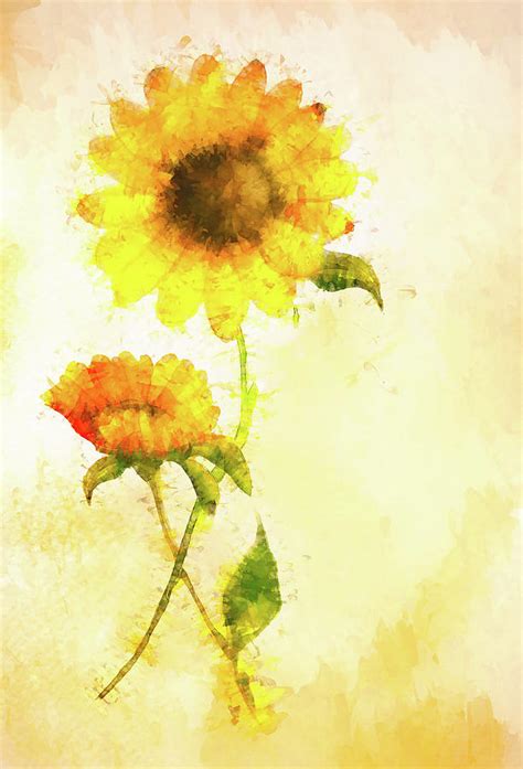 Sunflower Dance Mixed Media By Cindy Mccann Fine Art America