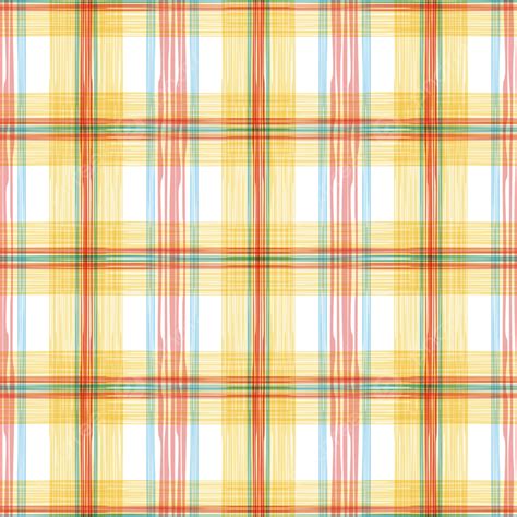 Seamless Fabric Tartan Pattern Vector Background Seamless Tartan